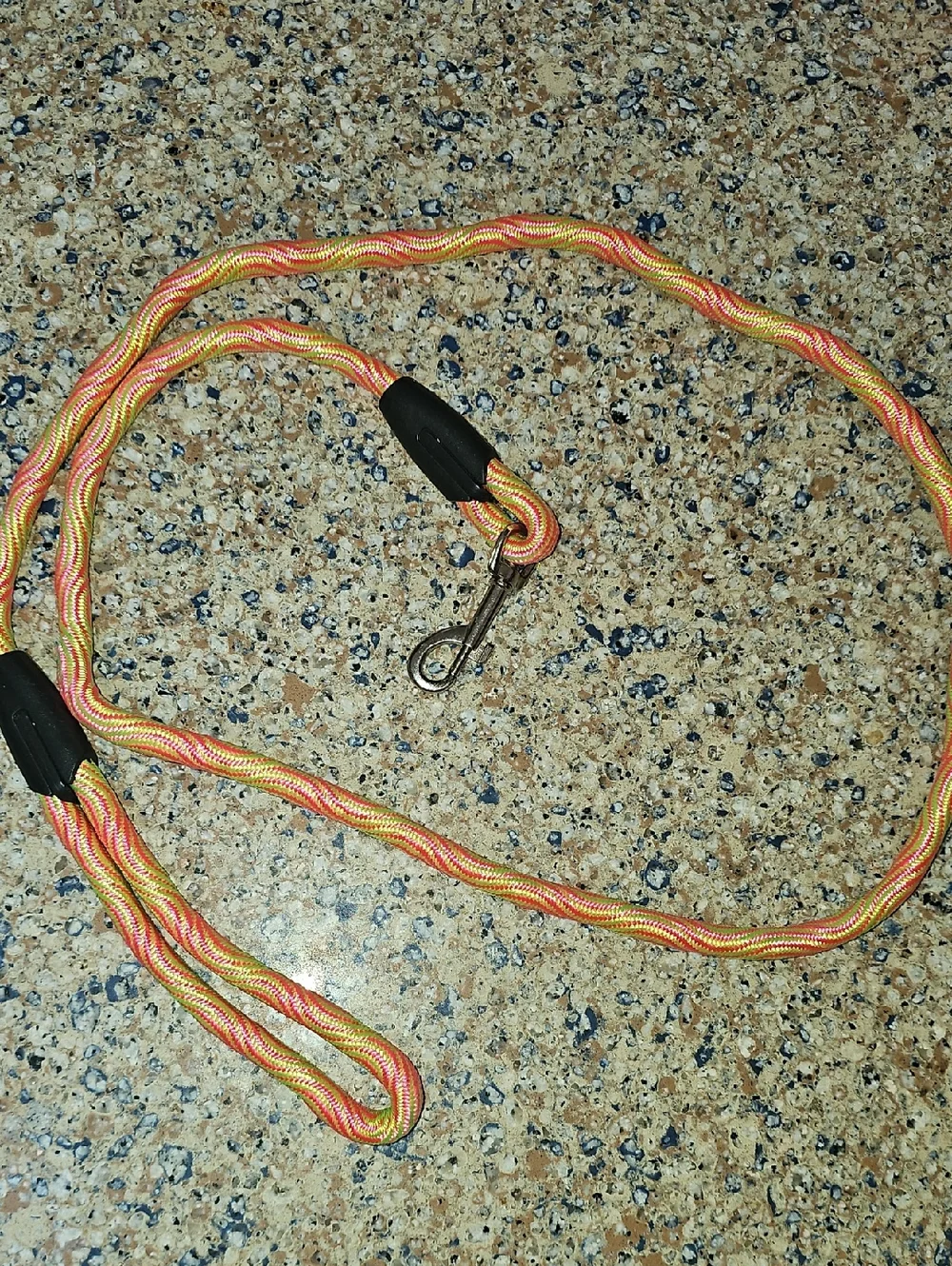Colorful Braided Rope Dog Leash - Yellow & Pink